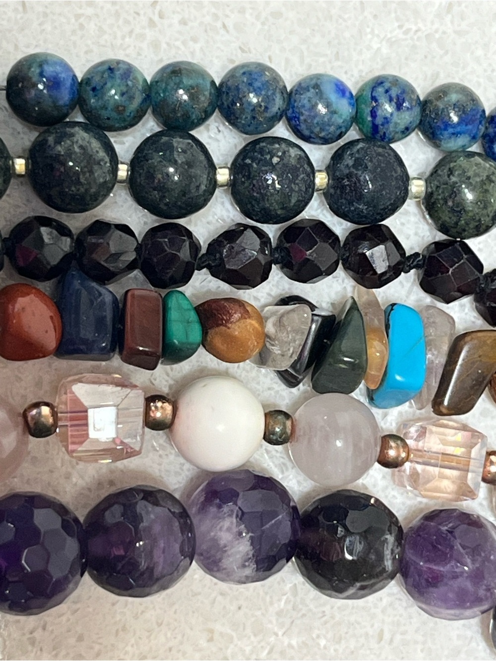 Multi-Gemstone Beaded 6 piece Lot (necklaces and bracelets)